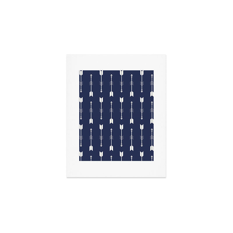 Blue Arrow Pattern  Art Print Gallery Image 1