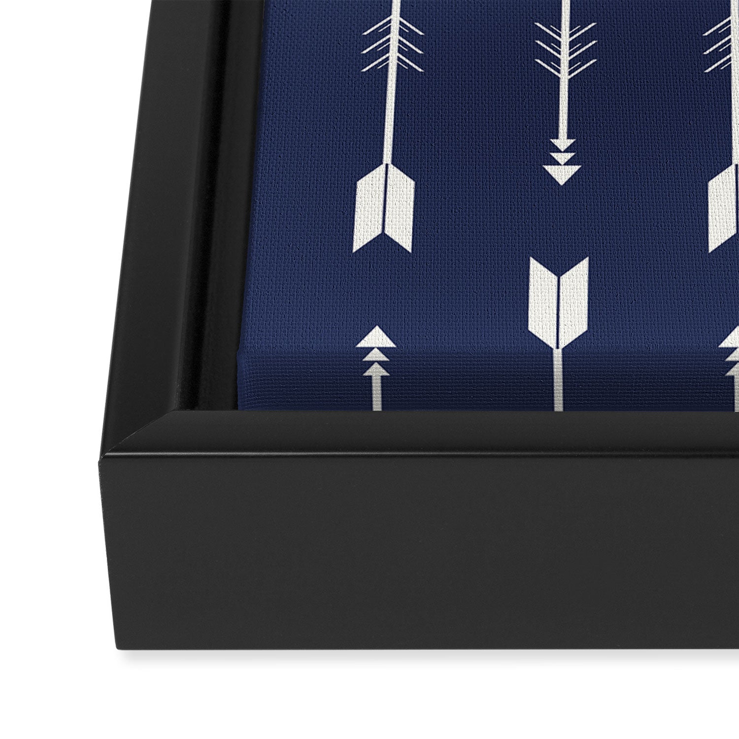 Blue Arrow Pattern  Framed Canvas Print Gallery Image 3