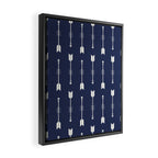 Blue Arrow Pattern  Framed Canvas Print Gallery Image 2