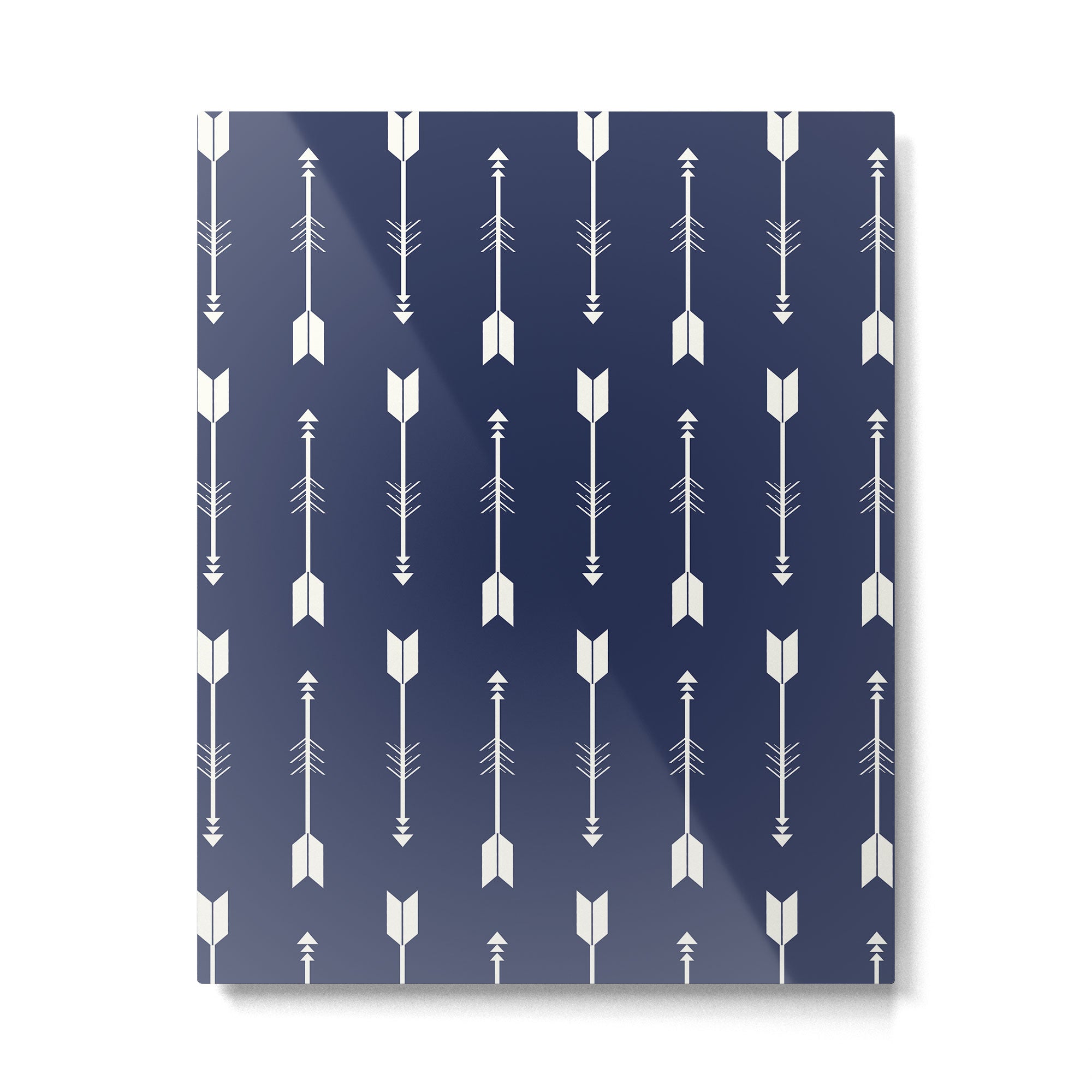 Blue Arrow Pattern  Metal Print Gallery Image 6