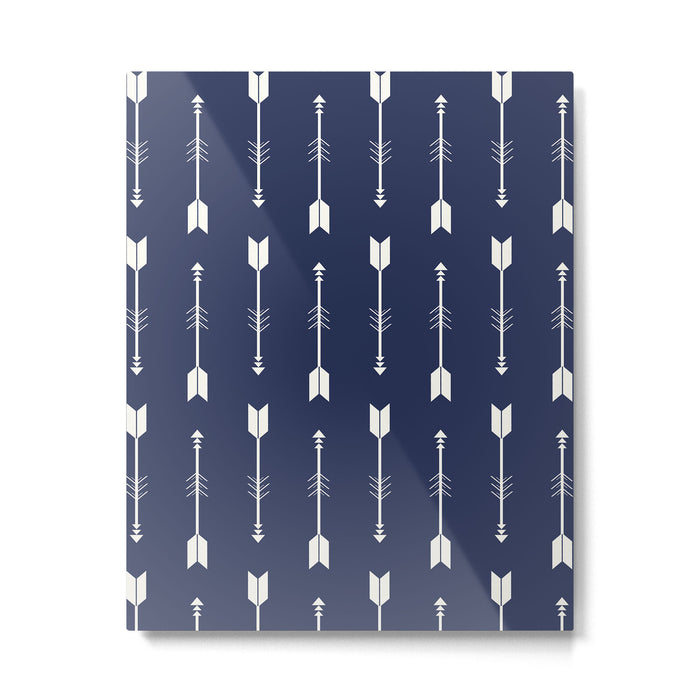 Blue Arrow Pattern  Metal Print Gallery Image 1