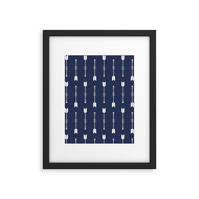 Blue Arrow Pattern  Framed Art Print Gallery Image 1