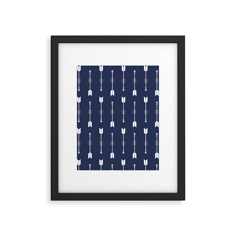 Blue Arrow Pattern  Framed Art Print Gallery Image 6