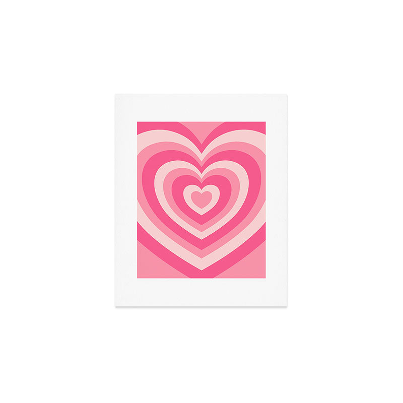 Hypnotic Pink Hearts Art Print Gallery Image 1