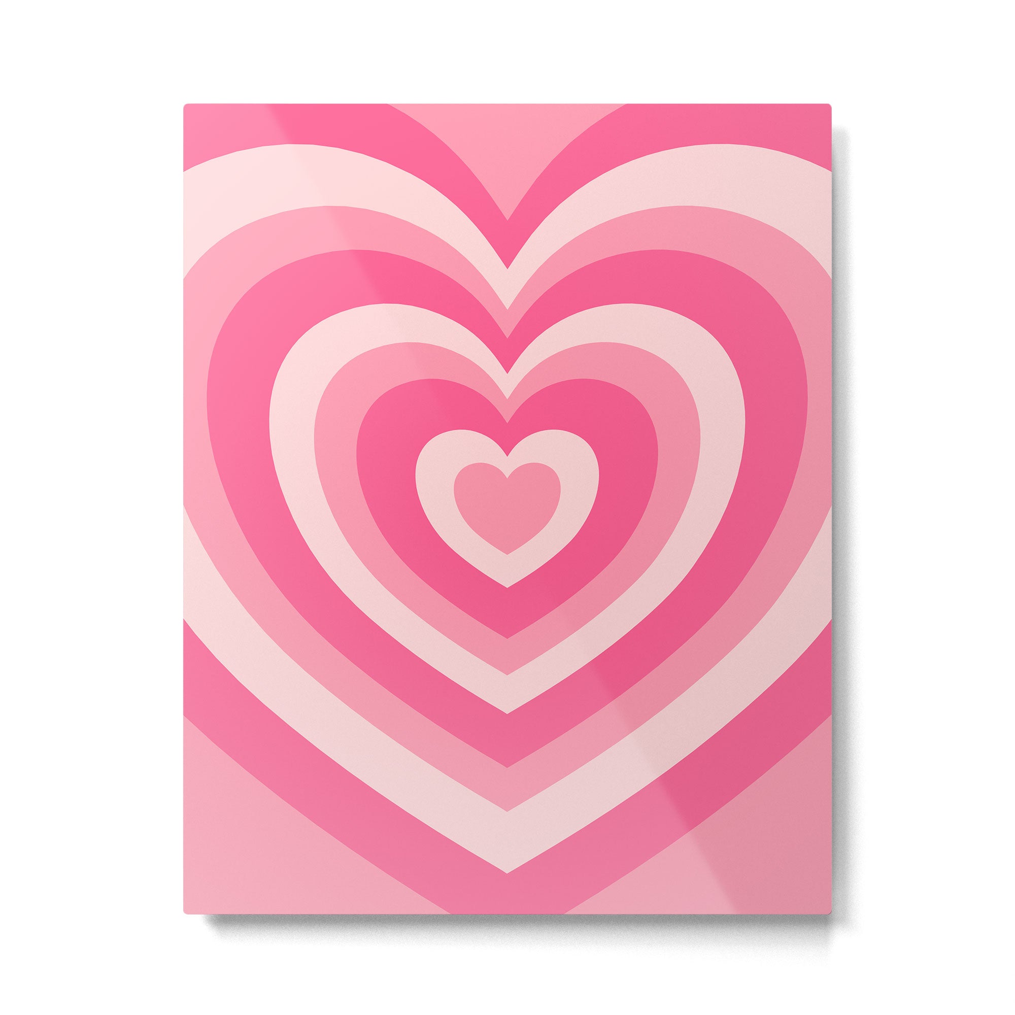 Hypnotic Pink Hearts Metal Print Gallery Image 6