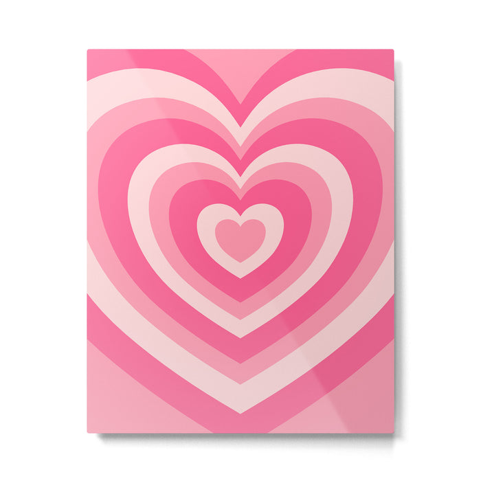 Hypnotic Pink Hearts Metal Print Gallery Image 1