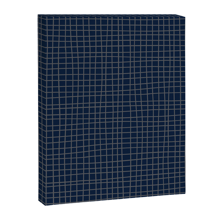 Navy Blue Grid  Canvas Print Gallery Image 1