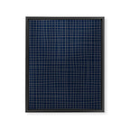 Navy Blue Grid  Framed Canvas Print Gallery Image 8