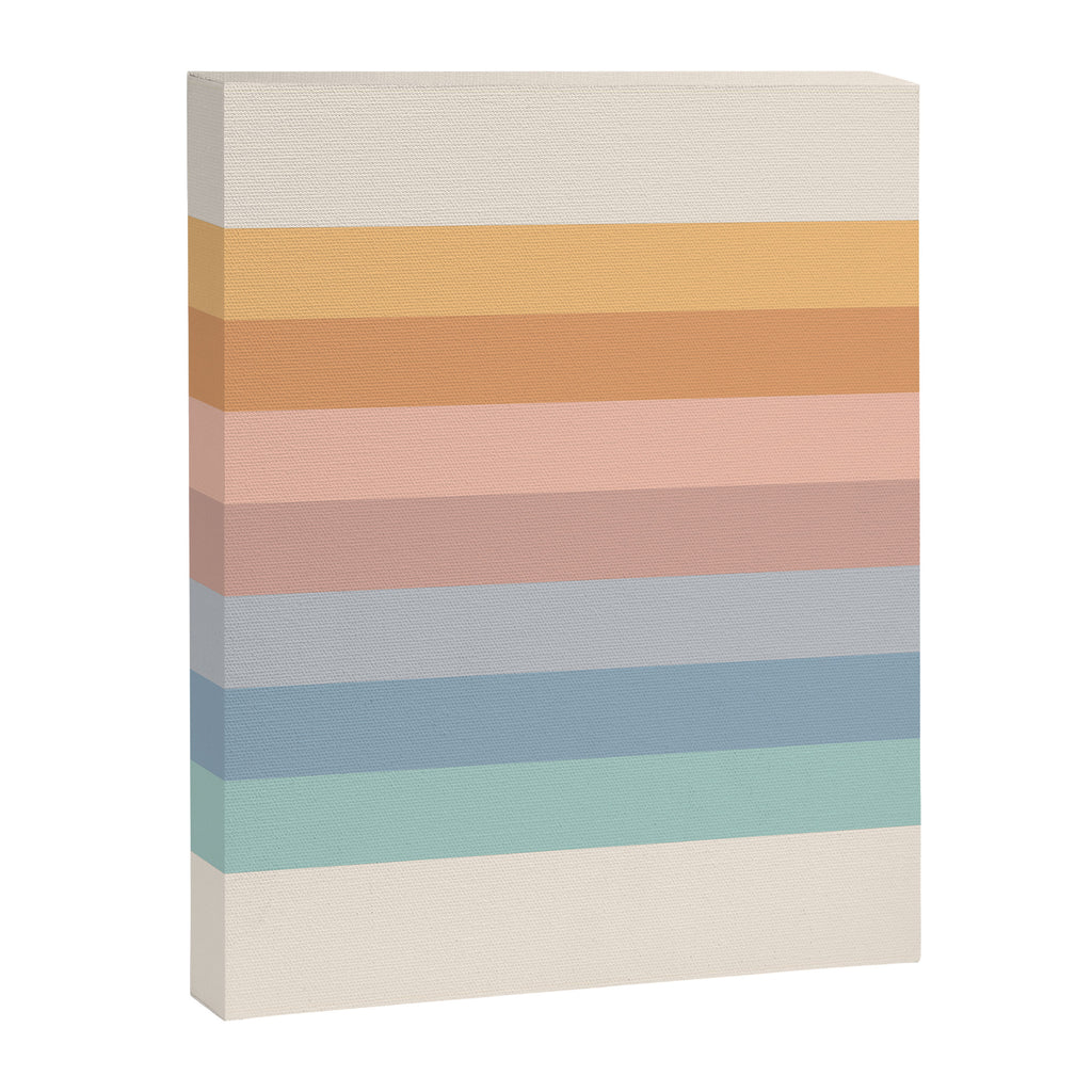 Pastel Retro Rainbow Stripes  Canvas Print Gallery Image 8