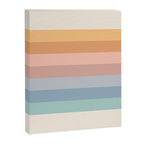 Pastel Retro Rainbow Stripes  Canvas Print Gallery Image 8