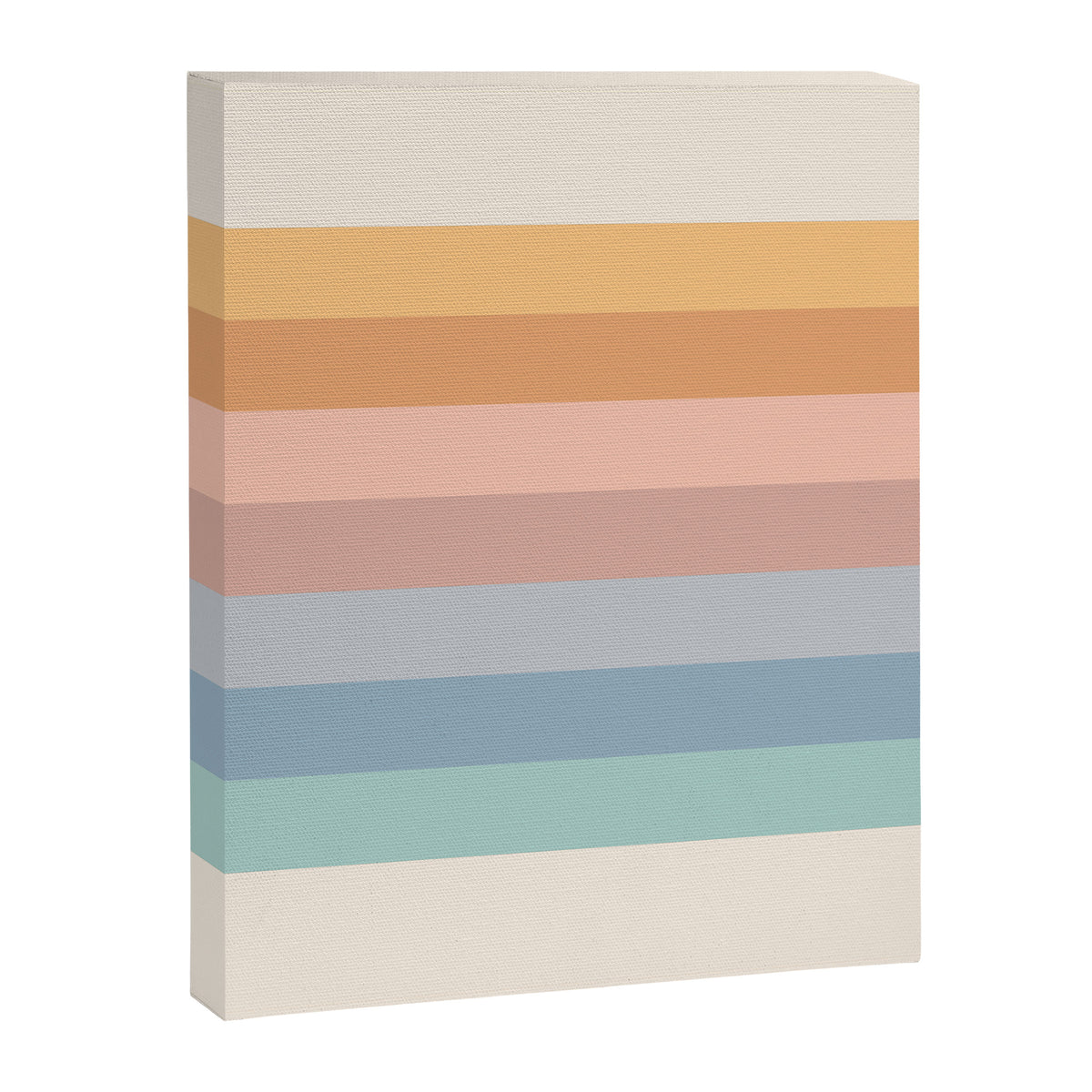 Pastel Retro Rainbow Stripes  Canvas Print Gallery Image 8