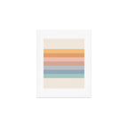 Pastel Retro Rainbow Stripes  Art Print Gallery Image 1