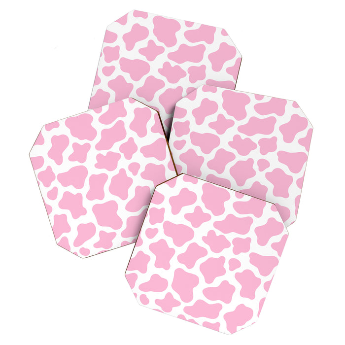 Pink Cow Print Coaster Gallery Image 1