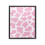 Pink Cow Print Framed Canvas Print Gallery Image 8