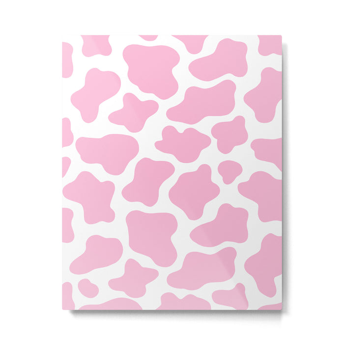 Pink Cow Print Metal Print Gallery Image 1