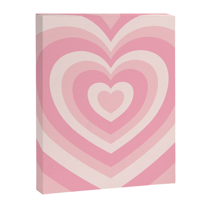 Pink Love Hearts  Canvas Print Gallery Image 1