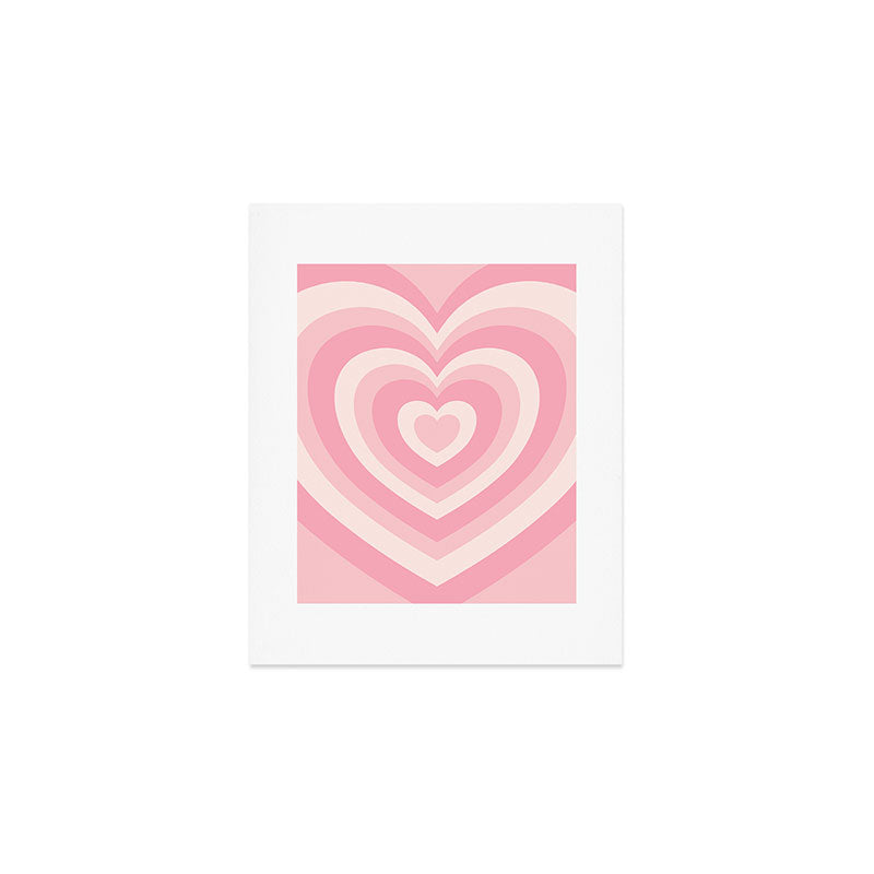 Pink Love Hearts  Art Print Gallery Image 1
