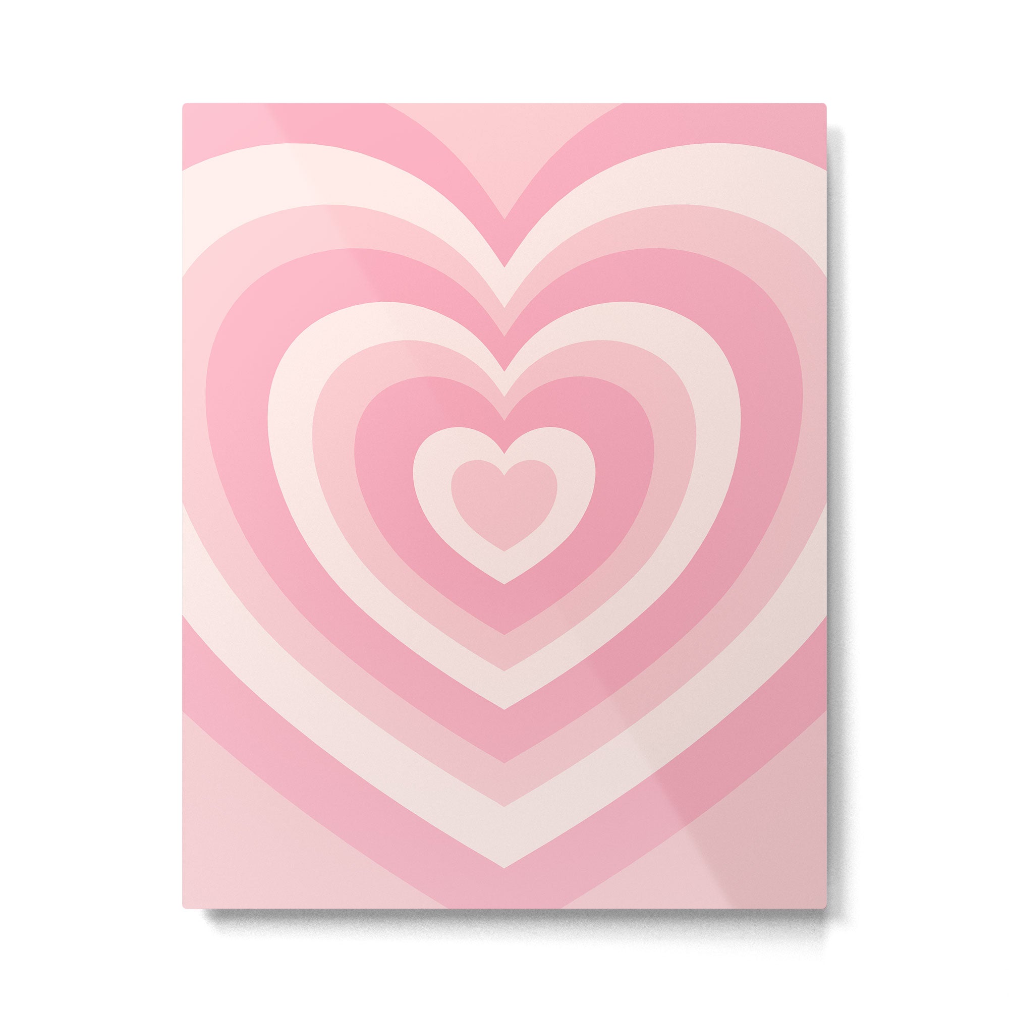 Pink Love Hearts  Metal Print Gallery Image 6