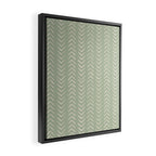 Sage Green Arrow Mudcloth  Framed Canvas Print Gallery Image 2