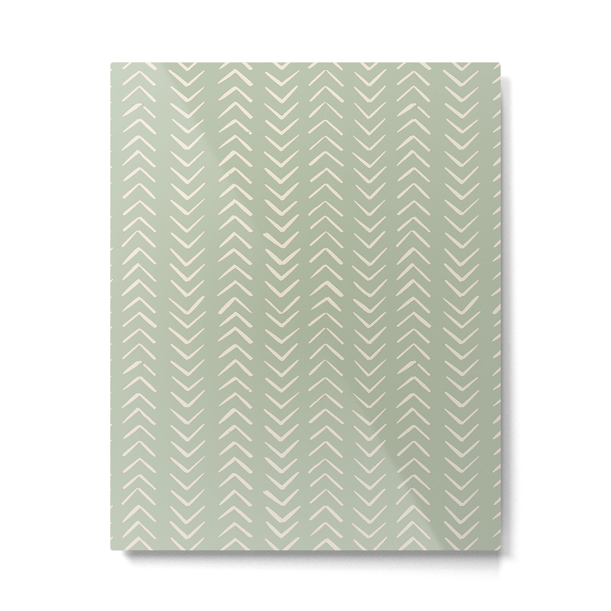 Sage Green Arrow Mudcloth  Metal Print Gallery Image 6