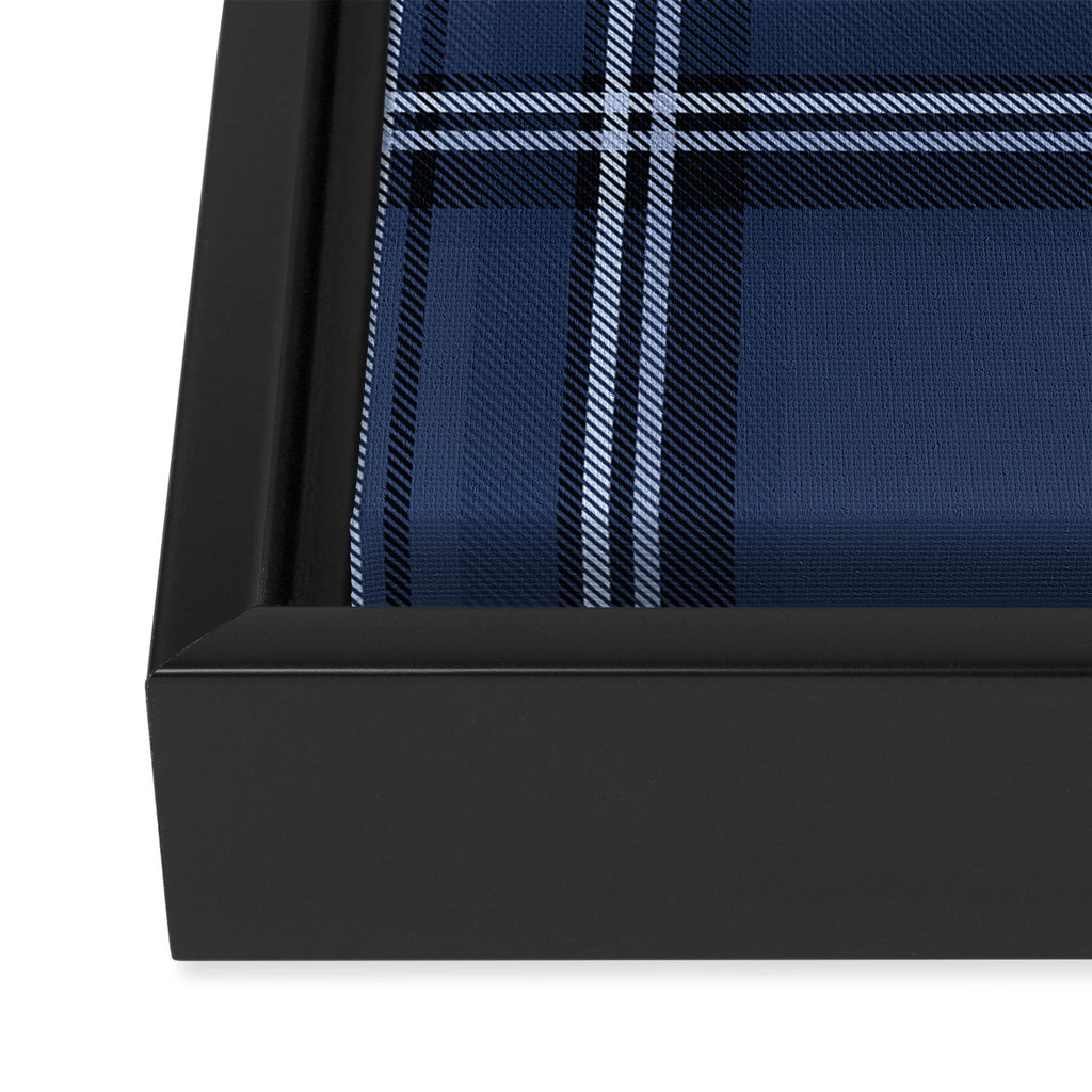 Scottish Blue Tartan Framed Canvas Print Gallery Image 3