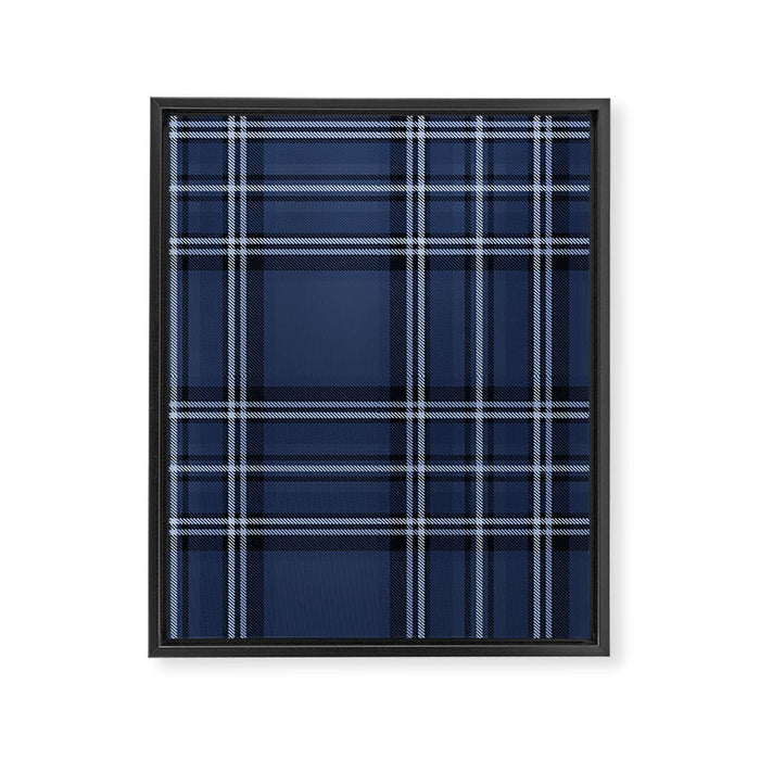 Scottish Blue Tartan Framed Canvas Print Gallery Image 1