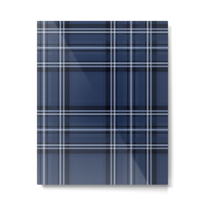 Scottish Blue Tartan Metal Print Gallery Image 1