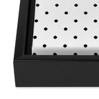 White & Black Polka Dots  Framed Canvas Print Gallery Image 3