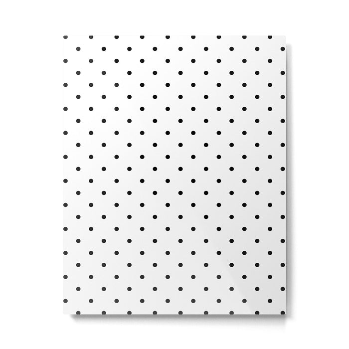 White & Black Polka Dots  Metal Print Gallery Image 1