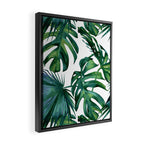 Classic Palm Leaves Tropical Jungle Green Framed Canvas Print Gallery Image 2