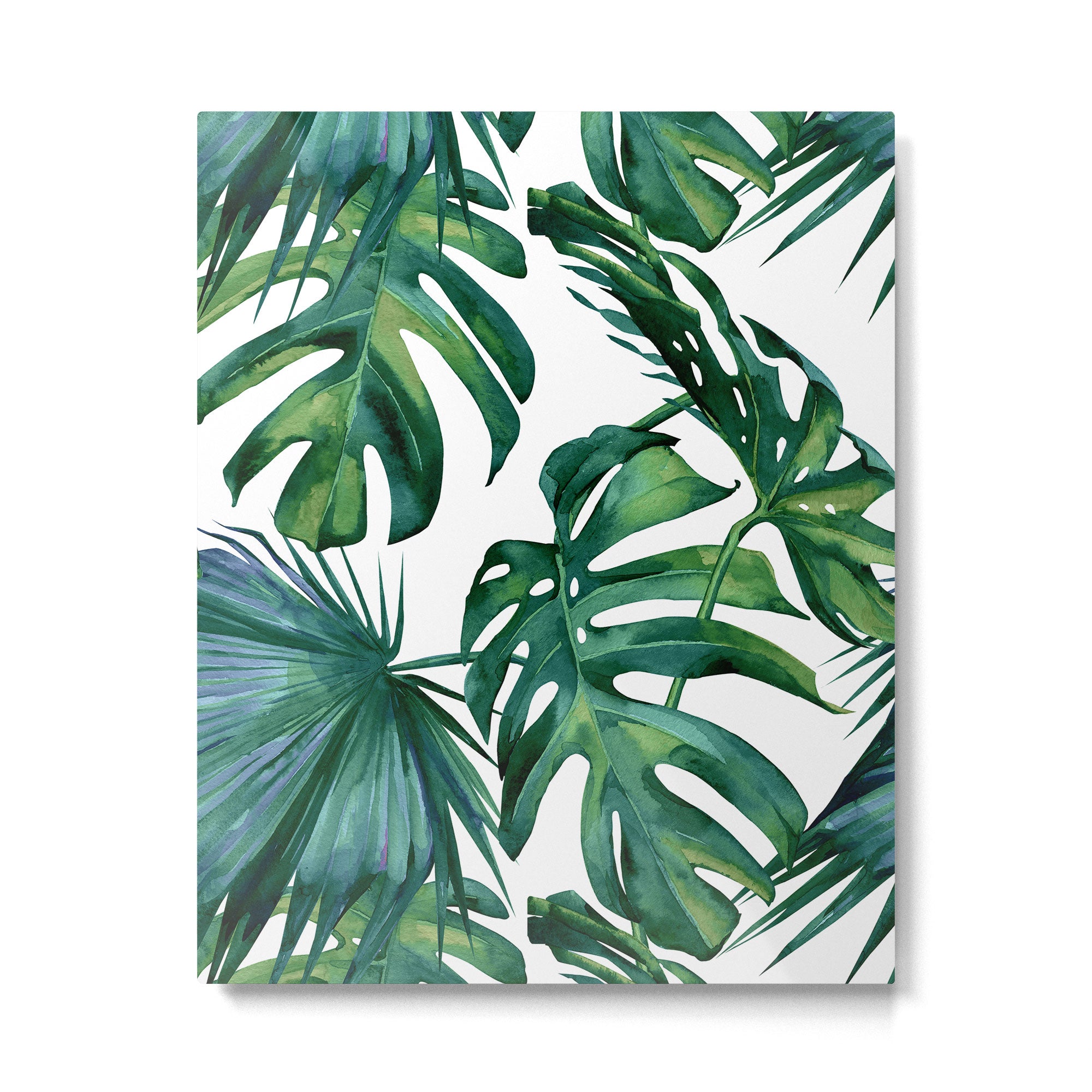 Classic Palm Leaves Tropical Jungle Green Metal Print Gallery Image 6
