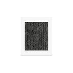 Herringbone Cream on Black Art Print Gallery Image 1