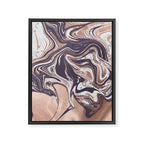 Liquid Rose Gold Violet and Marble Framed Canvas Print Gallery Image 8
