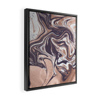 Liquid Rose Gold Violet and Marble Framed Canvas Print Gallery Image 2