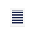 Nautical Navy Blue and White Stripes Art Print Gallery Image 1