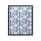 Shibori Stripes 2 Indigo Blue Framed Canvas Print Gallery Image 8