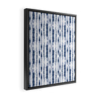 Shibori Stripes 2 Indigo Blue Framed Canvas Print Gallery Image 2