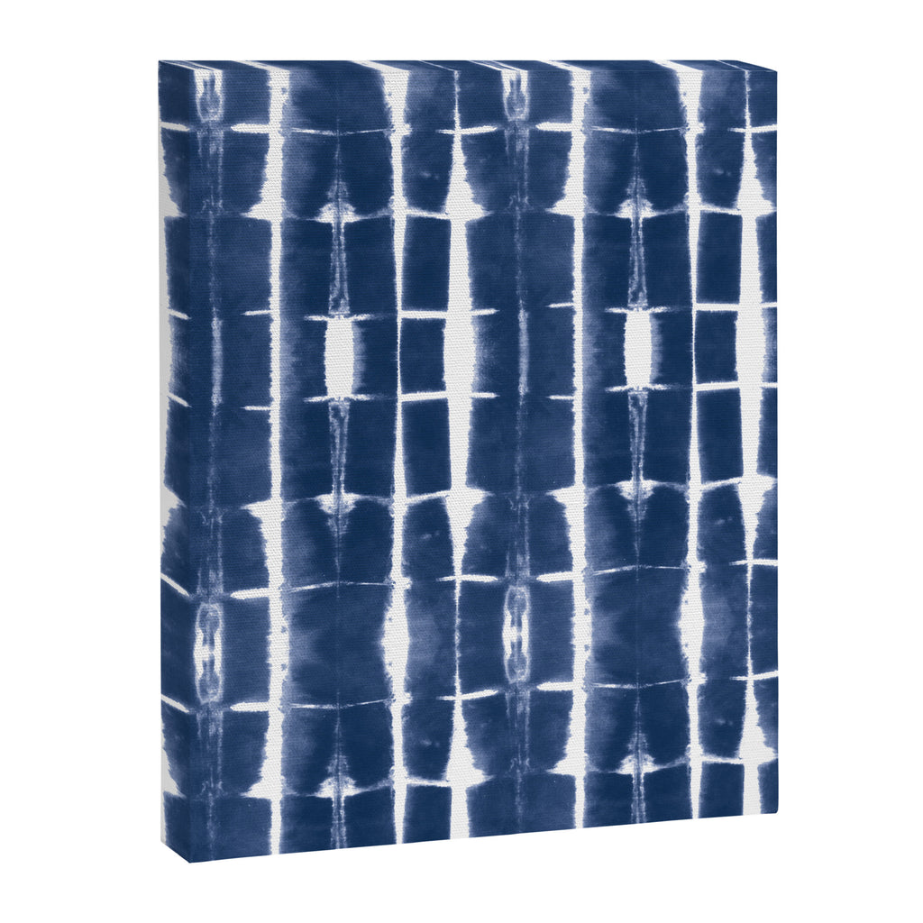 Shibori Stripes 3 Indigo Blue Canvas Print Gallery Image 8