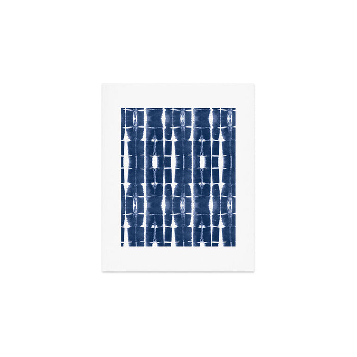 Shibori Stripes 3 Indigo Blue Art Print Gallery Image 1