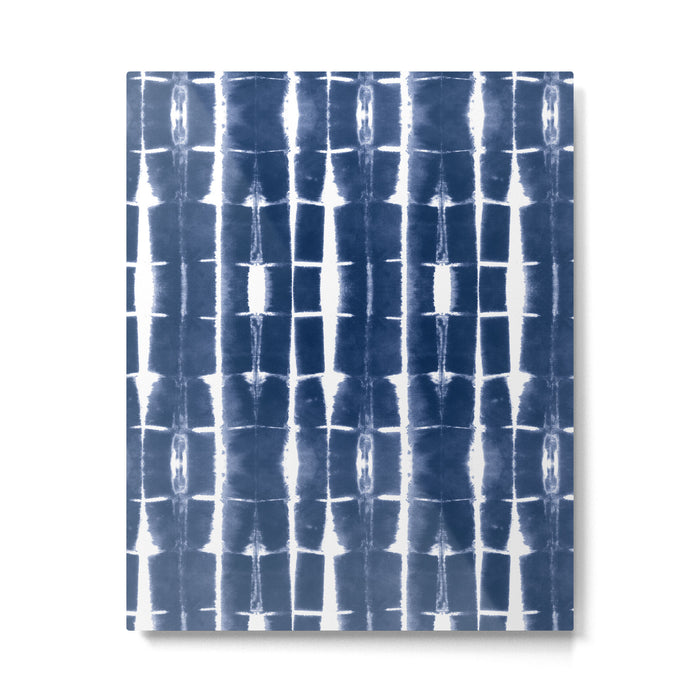 Shibori Stripes 3 Indigo Blue Metal Print Gallery Image 1