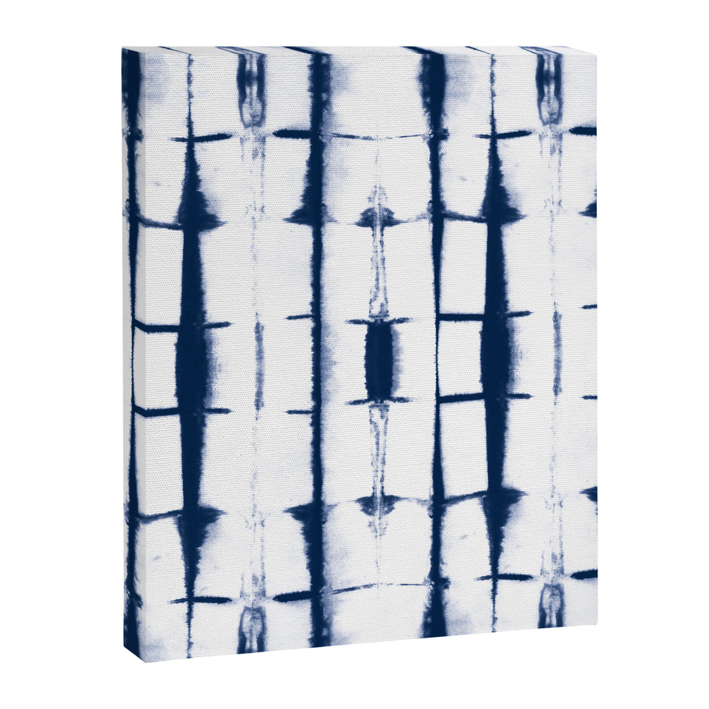 Shibori Stripes 4 Indigo Blue Canvas Print Gallery Image 8