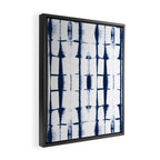 Shibori Stripes 4 Indigo Blue Framed Canvas Print Gallery Image 2