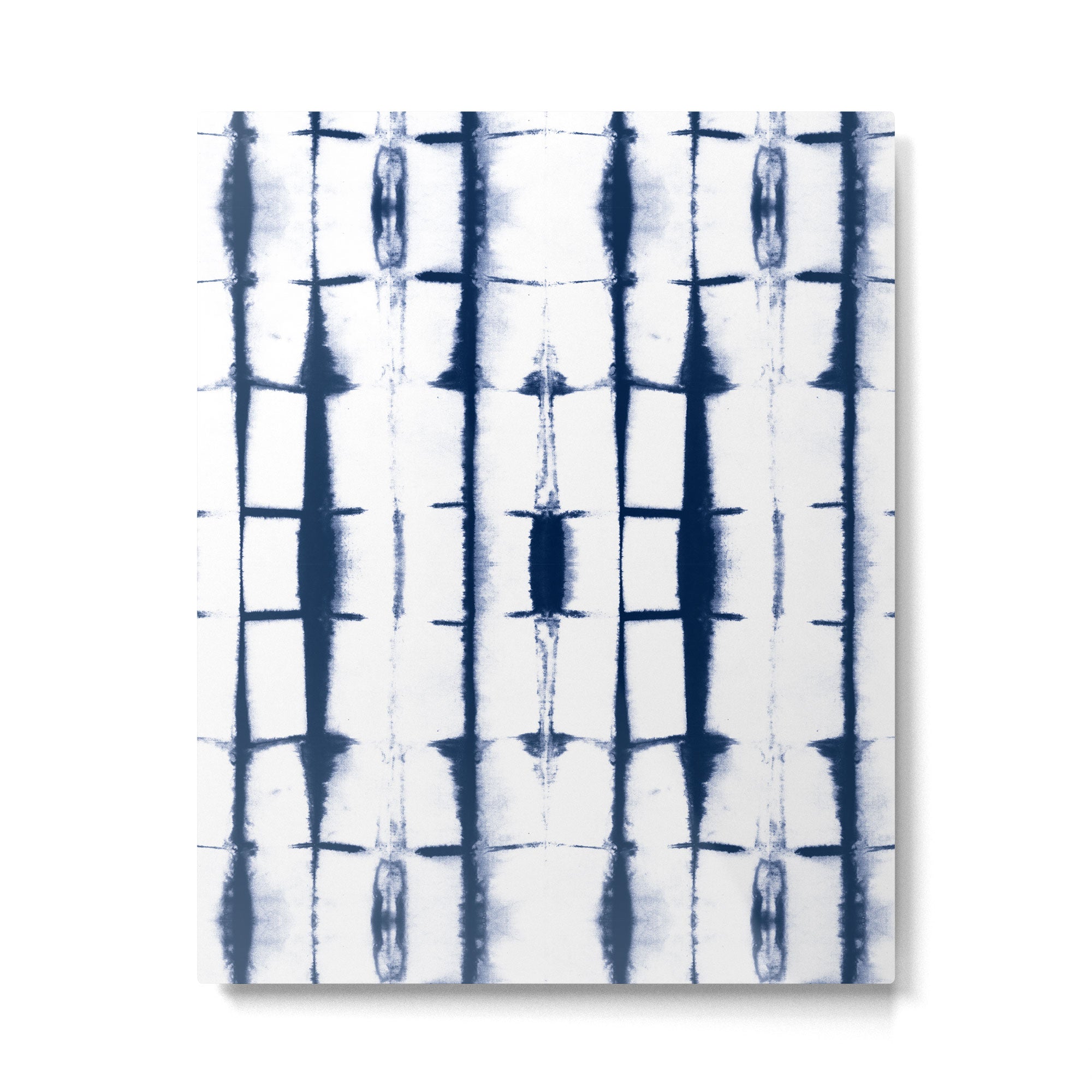 Shibori Stripes 4 Indigo Blue Metal Print Gallery Image 6