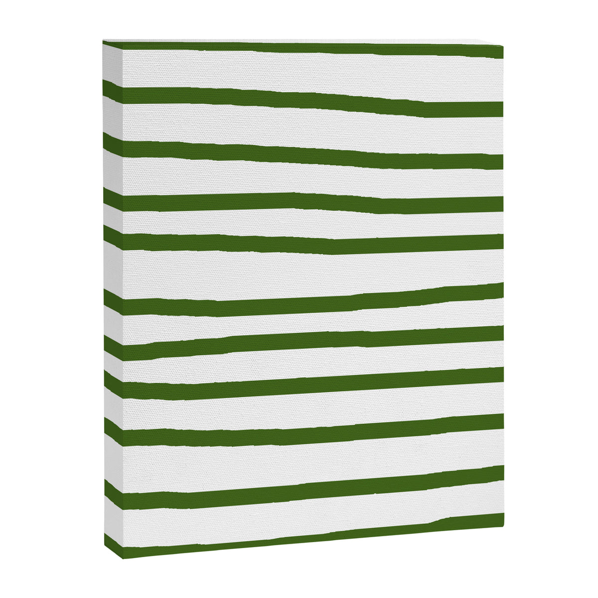 Simply Drawn Stripes in Jungle Green Canvas Print Gallery Image 8