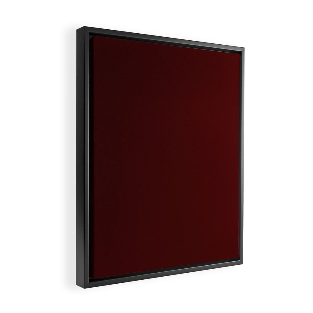 Simply Maroon Red Framed Canvas Print Gallery Image 2