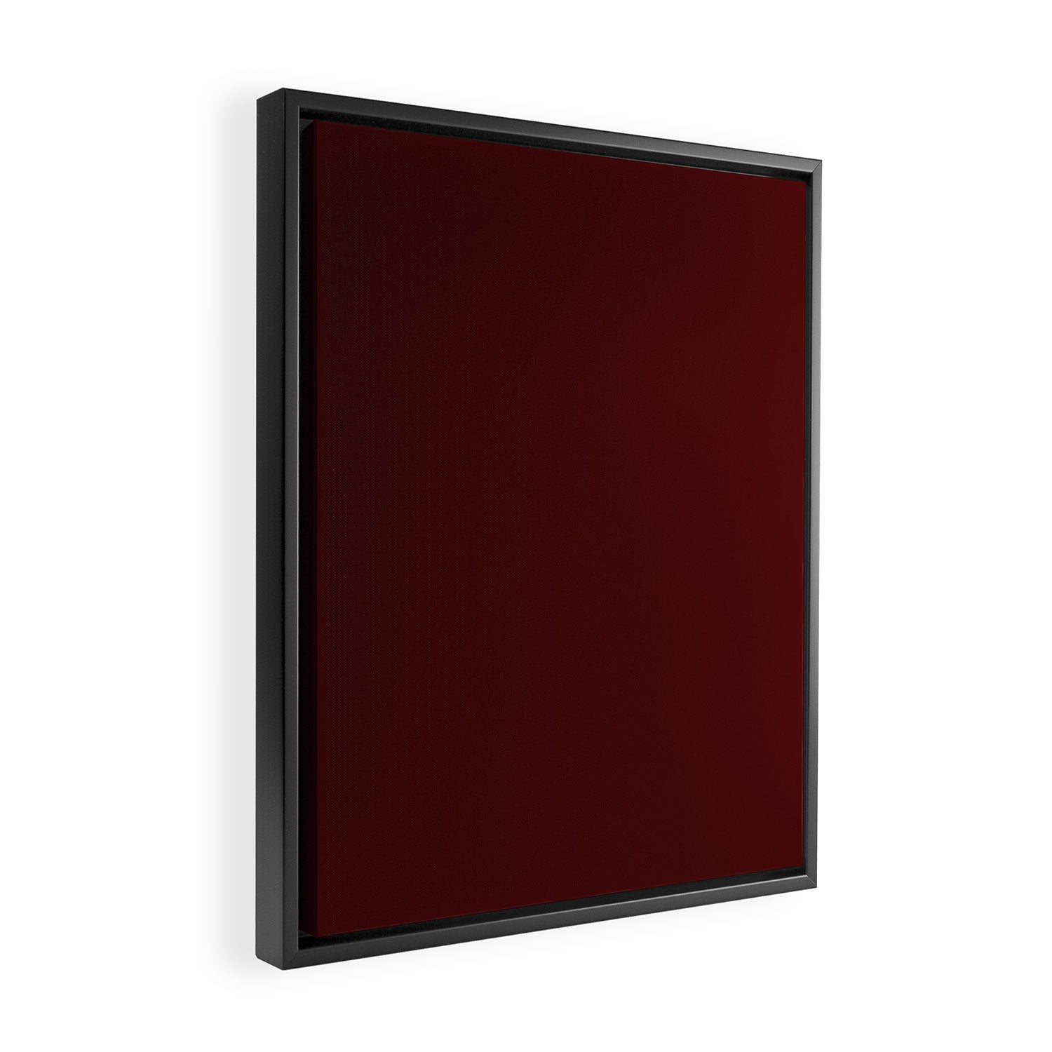 Simply Maroon Red Framed Canvas Print Gallery Image 2
