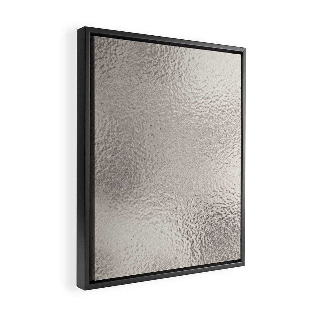 Simply Metallic in Silver Framed Canvas Print Gallery Image 2