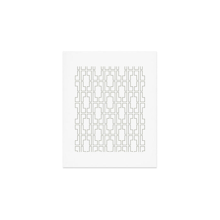 Simply Mid-Century Retro Gray on White Art Print Gallery Image 1