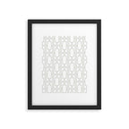 Simply Mid-Century Retro Gray on White Framed Art Print Gallery Image 6