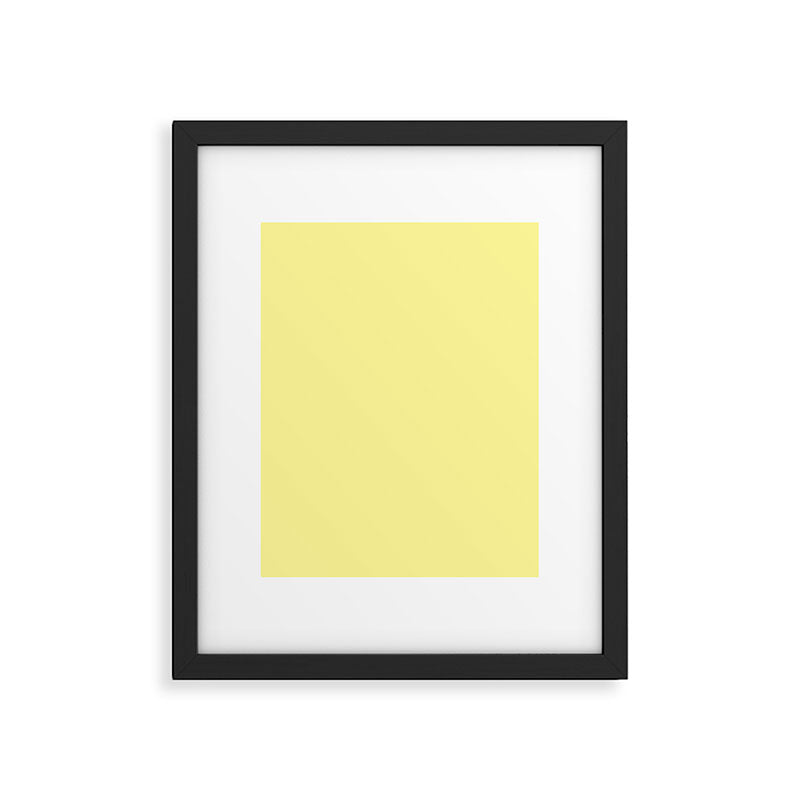 Simply Pastel Yellow Framed Art Print Gallery Image 6